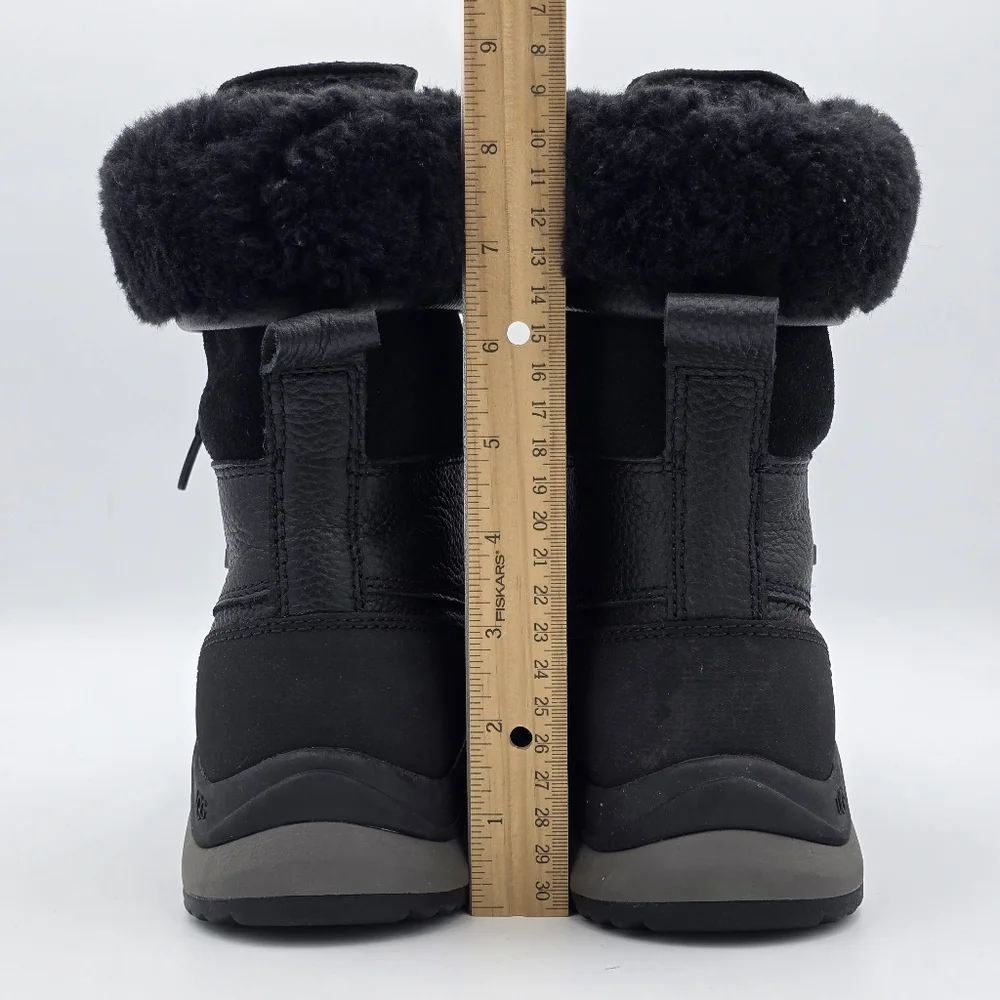 NWOT UGG Adirondack III Winter Waterproof Leather Snow Boots, Black, Women's 8.5 - Picture 10 of 16